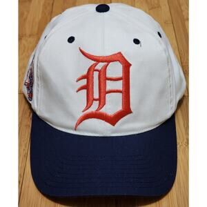 Vintage Detroit Tigers Hat Cap White Orange Embroidered Logo 7 MLB Baseball OSFM